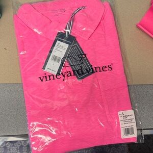 Vineyard Vines Neon Pink Polo